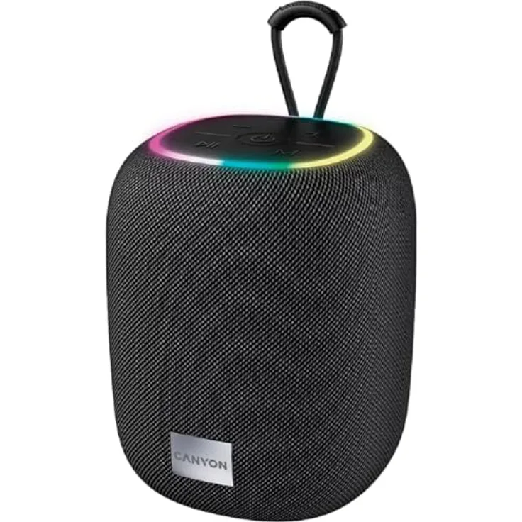 CANYON Bluetooth-Lautsprecher BSP-8 rot, 10 W Leistung, BT 5.2, RGB-Hintergrundbeleuchtung