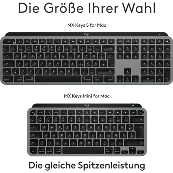 Logitech MX Keys S for Mac, Kabellose Tastatur mit Hintergrundbeleuchtung, macOS Optimiert, Grau – Bild 11