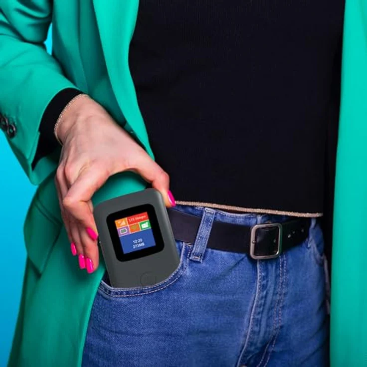 STRONG 4G Mobiler Hotspot mit Display, tragbarer WLAN Router, 150 Mbit/s, ideal für Reisen, Messen und Studenten, Schwarz – Bild 4