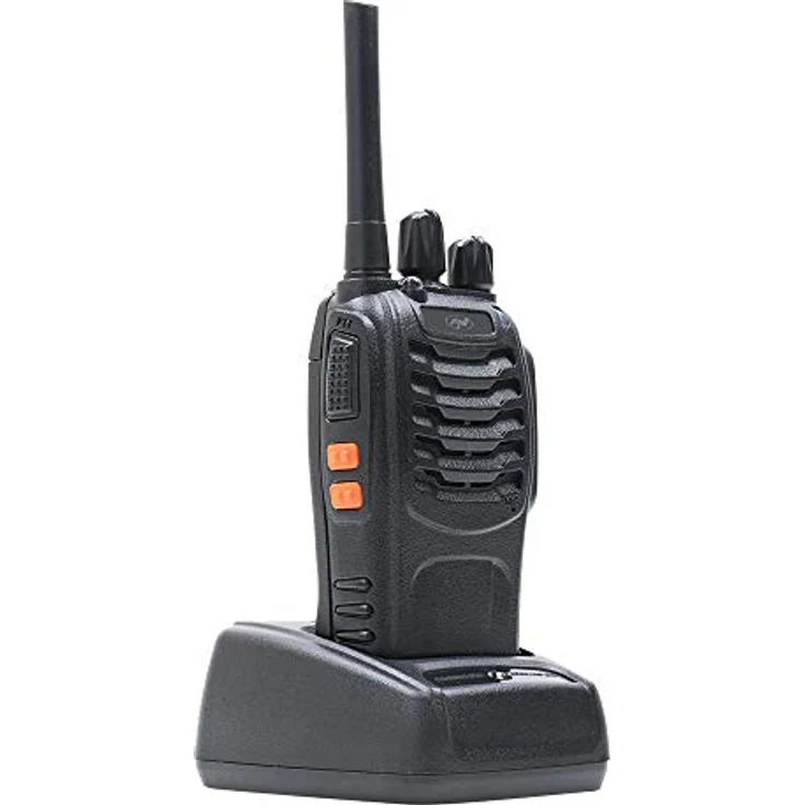PNI PMR R40 PRO, Tragbares Radio mit 2 Stück, 0,5 W, programmierbar, 1200-mAh-Akkus, Ladegeräte und Kopfhörer, VOX-Funktion, orange – Bild 4