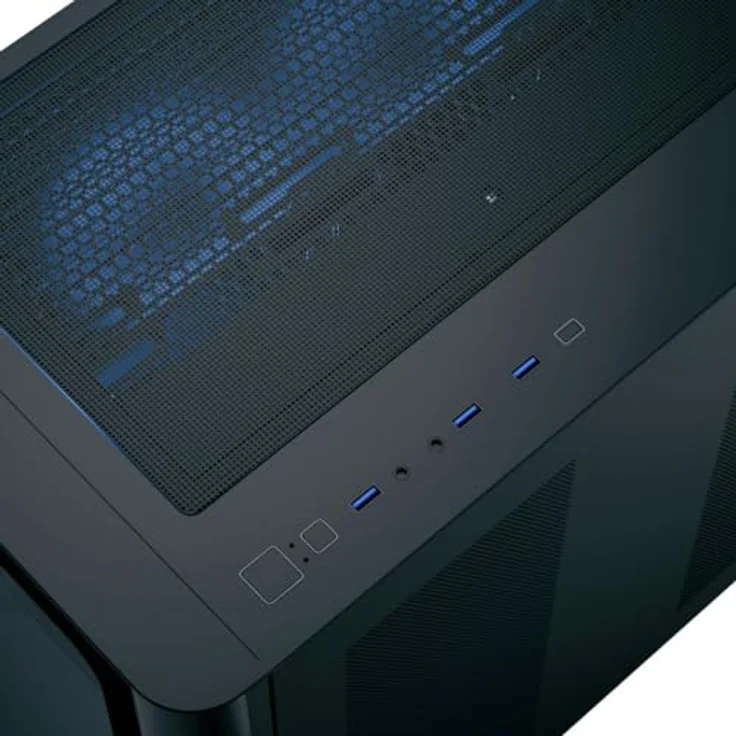 Aerocool PC-Gehäuse Aerocool P500C-G-BK-v1, Tower-Gehäuse, Tempered Glass x 3, ARGB-Lüfter, Micro-ATX/Mini-ITX, Schwarz – Bild 4