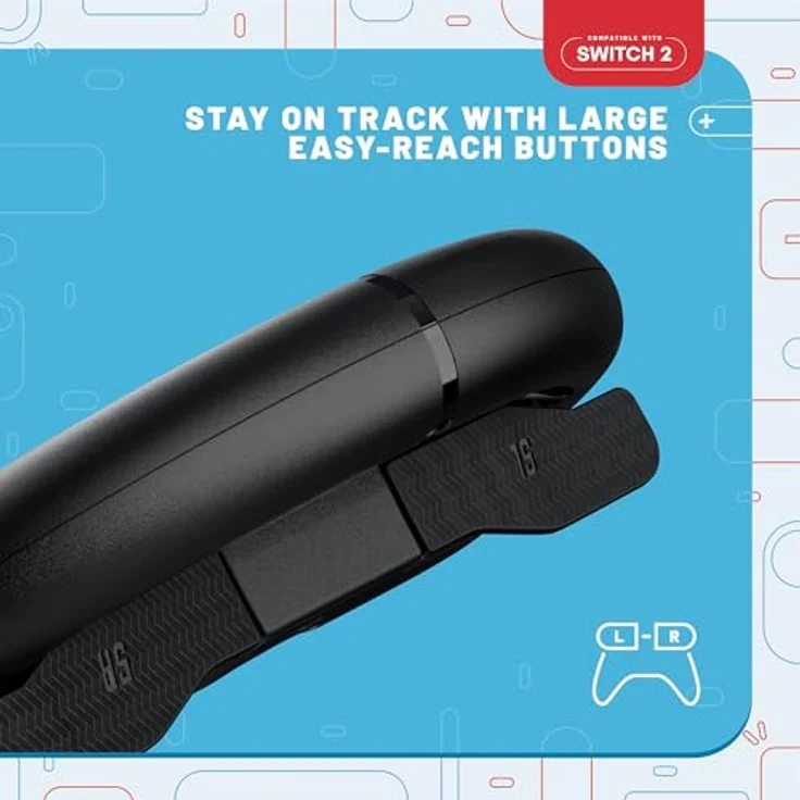 STEALTH S2-RW2, Steuerrad für Nintendo Switch 2, Schwarz, Twin Racing Wheels, Mehrfarbig – Bild 4