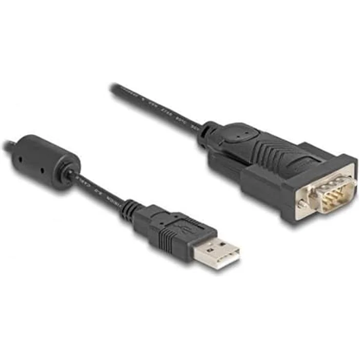 DeLOCK FTDI FT232RL Adapter, USB 2.0 Typ A auf RS-232 DB9 Pin Stecker mit Ferrit, 0,25 m – Bild 1