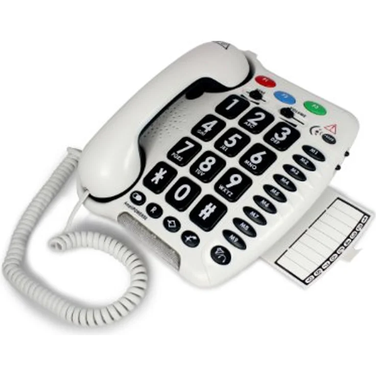 Geemarc Amplipower 50 Schwerhörigentelefon extra laut 60 dB Weiß Deutsche Version – Bild 2