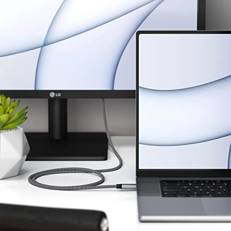 SATECHI USB4 auf USB-C Kabel für USB Typ C Geräte – 30 Zoll/80 cm – Für M2/ M1 MacBook Pro/Air, M2/ M1 iPad Pro/Air, M2 Mac Mini, iMac M1 und mehr – Bild 4