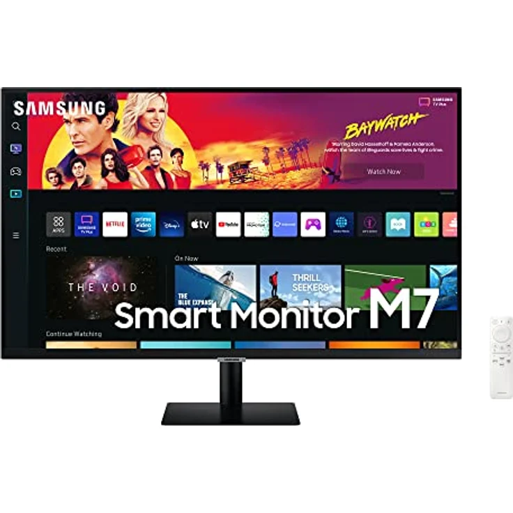 Samsung M7 Smart Monitor S32BM700UP, 32 Zoll, VA-Panel, Bildschirm mit Lautsprechern, 4K UHD-Auflösung, Bildwiederholrate 60 Hz, 3-seitig Fast rahmenloses Design, Schwarz – Bild 1