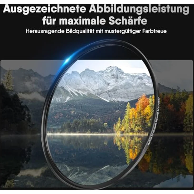 Rollei Premium Rundfilter UV 72 mm - UV Filter und Schutzfilter mit Aluminium-Ring aus Gorilla Glas mit spezieller Beschichtung - Größe: 72 mm – Bild 6