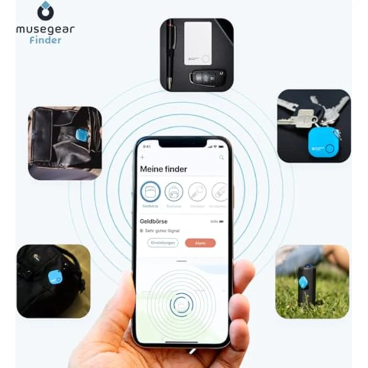 Musegear Schlüsselfinder Flat Finder, Bluetooth Keyfinder laut für Handy, schwarz, für iOS & Android, mit Datenschutz-Fokus und Reichweite bis 50 m – Bild 5