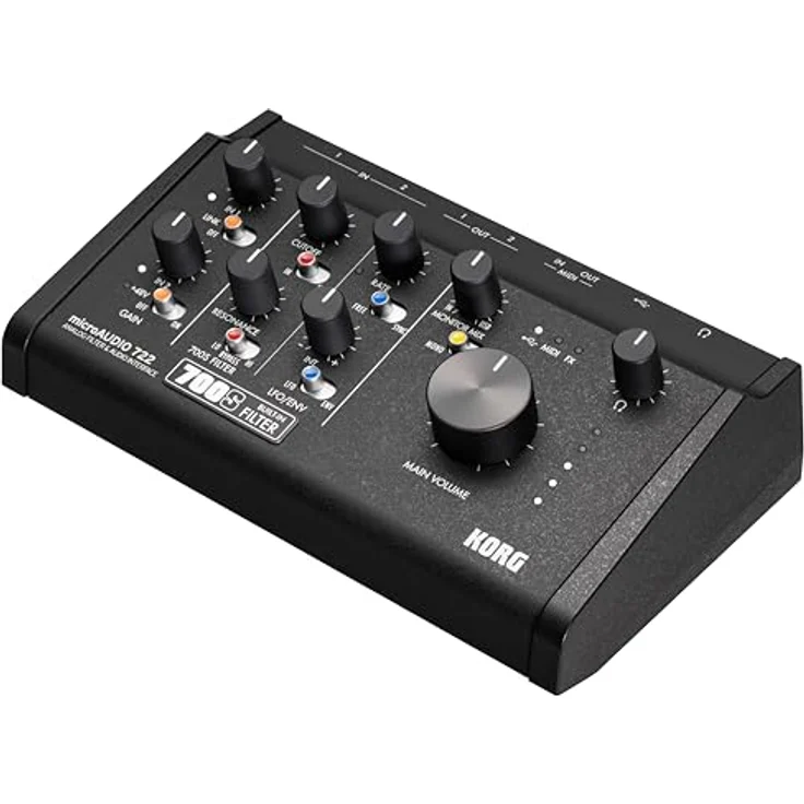 Korg microAUDIO 722, USB-C Audio-Interface mit Analogfilter, MIDI In/Out und 24-Bit/192-kHz Auflösung, inklusive Softwarepaket – Bild 2