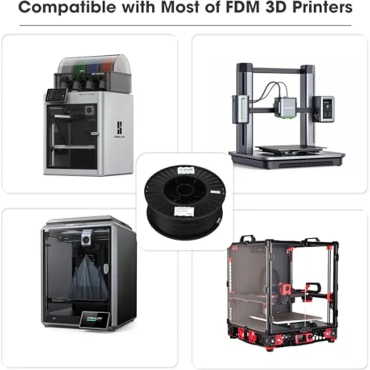 eSUN ABS+ Filament 1.75mm, Low Warping, hohe Maßgenauigkeit +/- 0.03mm, 2.5KG Spule, 3D Drucker Filament, Kaltes Weiß – Bild 5
