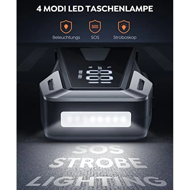 BuTure Starthilfe Powerbank, 3000A Spitzenstrom 21800mAh Tragbare 12V Auto Starthilfe für 8.5L Benzin und 8.0L Dieselmotor,Starthilfegerät mit LED Taschenlampe – Bild 4