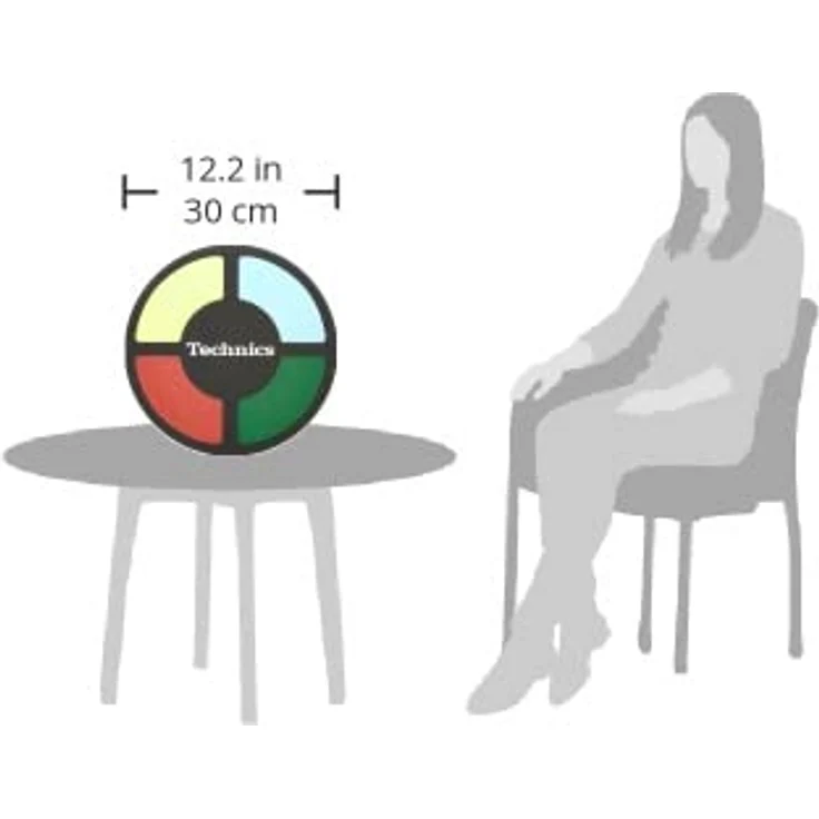 Technics Slipmat Simon, 1 Paar Filz-Slipmats, Durchmesser 300 mm, Gewicht 0,04 kg – Bild 4