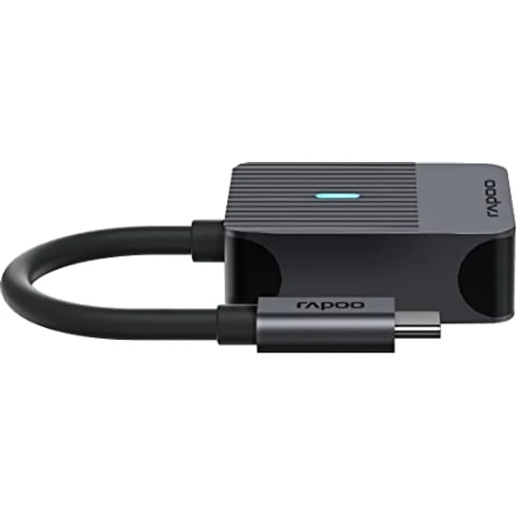 Rapoo UCA-1003 USB-C auf VGA Adapter FullHD 1080p, Aluminium, kompatibel mit MacBook Pro, MacBook Air, iPad Air / Pro, Surface Pro / Go, Laptop, Notebook, Smartphone – Bild 2