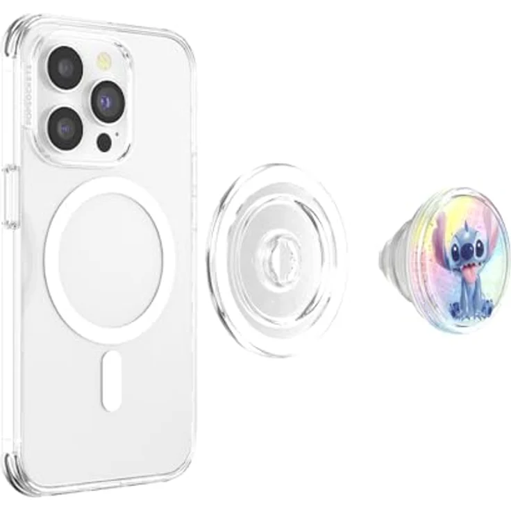 PopSockets Telefongriff PopGrip, expandierender Ständer, Disney Stitch Dreamscape, farbiger Tidepool Desig – Bild 4