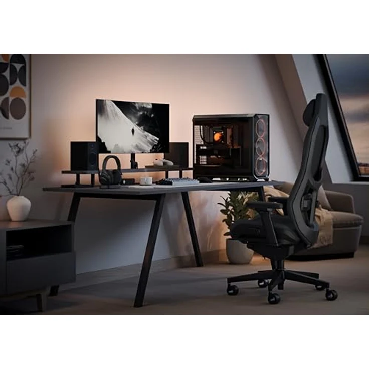 Fractal Design Meshify 3 XL, Gaming Computer-Gehäuse mit Facetten-Mesh-Front, 3x RGB Momentum 14 Lüfter, für GPUs bis 512 mm Länge, schwarz mit getöntem Tempered Glass – Bild 5