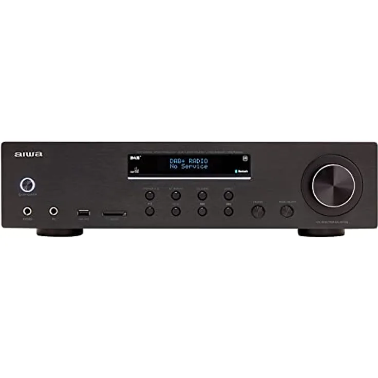 Aiwa AMR-200DAB/BK: Verstärker, AV-Dab+-Receiver, mit Bluetooth 5.0, 200 W, USB-Port, SD-Kartenleser, Farbe: Schwarz