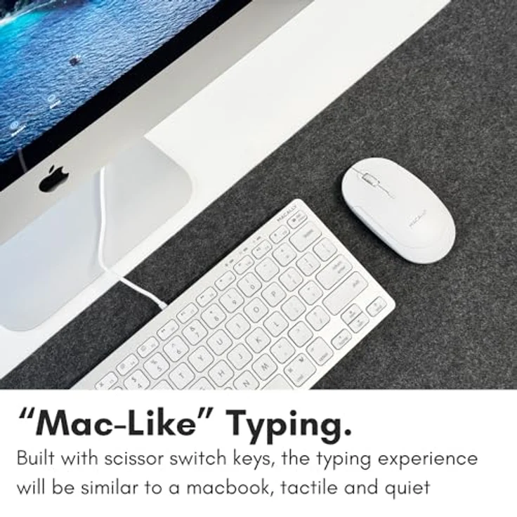 Macally UCSLIMKEYCA, kompakte USB-C-Tastatur für Mac mit 78 Tasten, US QWERTY Layout – Bild 7