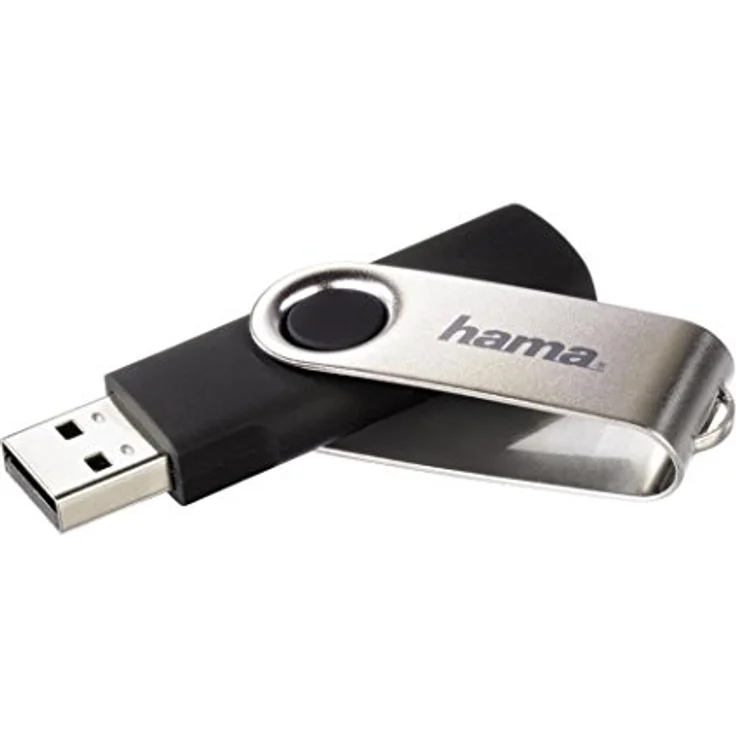 Hama 16GB USB-Stick USB 2.0 Datenstick (10 MB-s Datentransfer, mit Öse zur Befestigung am Schlüsselring, Speicherstick, Memory Stick aus Metall, geeignet für Windows-MacBook) silber – Bild 3