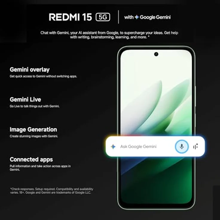 Xiaomi Redmi 15 (256 GB, Midnight Black, 6.90", Hybrid Dual SIM, 5G), Smartphone, Schwarz – Bild 9