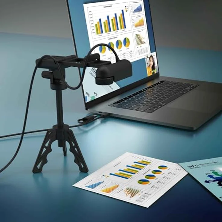 j5Create JVU250 Webcam HD avec mise au point automatique et manuelle, 2 MP, 1920 x 1080 pixels, 30 i (2 Mpx), Webcam, Schwarz – Bild 3