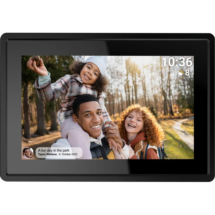 Denver PFF-725B 7'' Digitaler Bilderrahmen Schwarz, 1024 x 600 Pixel, WLAN, 8 GB interner Speicher, IPS-Touchscreen – Bild 1