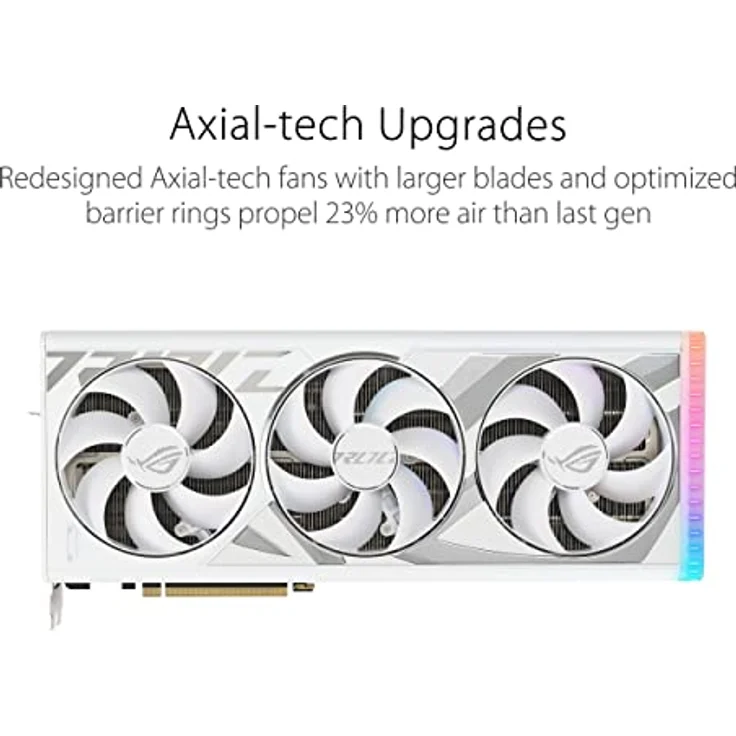ASUS ROG Strix GeForce RTX 4080 16GB White OC Edition GDDR6X Gaming Grafikkarte (NVIDIA DLSS 3, PCIe 4.0, 16GB GDDR6X, 2x HDMI 2.1a, 3x DisplayPort 1.4a, weiß, ROG-STRIX-RTX4080-O16G-GAMING-WHITE) – Bild 2