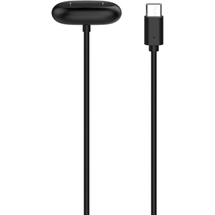 Wigento Ladekabel für Google Fitbit Air, USB C magnetisch mit Ladebase, 1 Meter, Schwarz – Bild 2