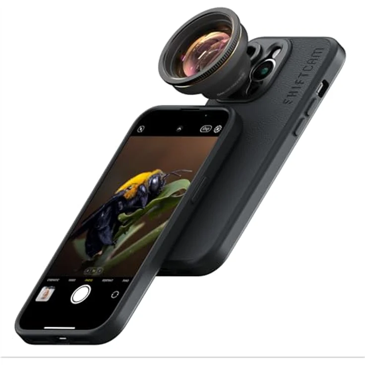 Shiftcam Lensultra 75 mm, Makro-Tele-Objektiv mit 5-10x Zoom, schwarz – Bild 1