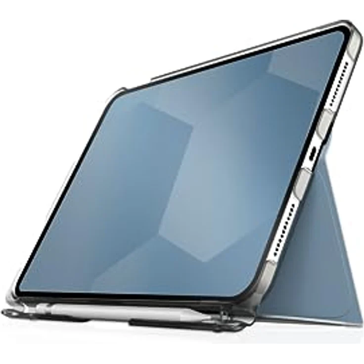STM Studio Case Folio Schutzhülle kompatibel mit Apple iPad 10.9" (2022) - (Transparente Rückseite, Standfunktion, Wake/Sleep, Apple Pencil 1 Fach) Hellblau – Bild 1