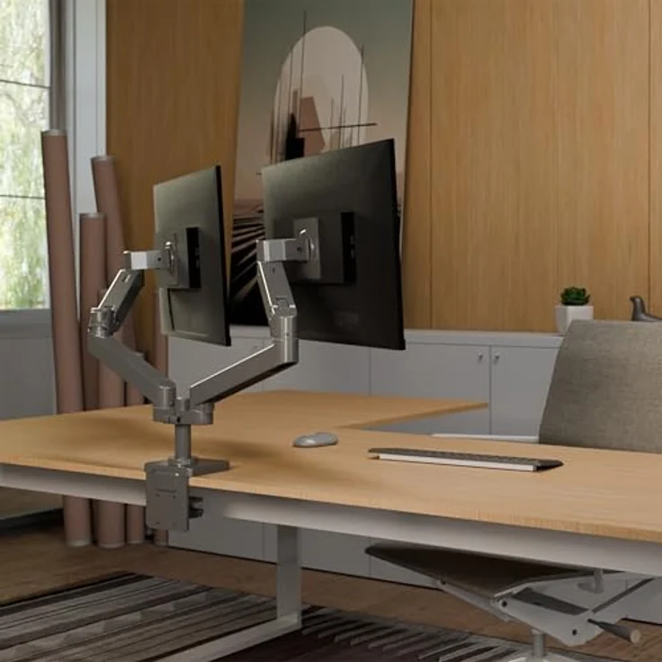 Ergotron Tischhalterung für 2 Monitore bis je 27 Zoll, VESA Standard, Constant Force Bewegungstechnologie, Schwarz – Bild 5