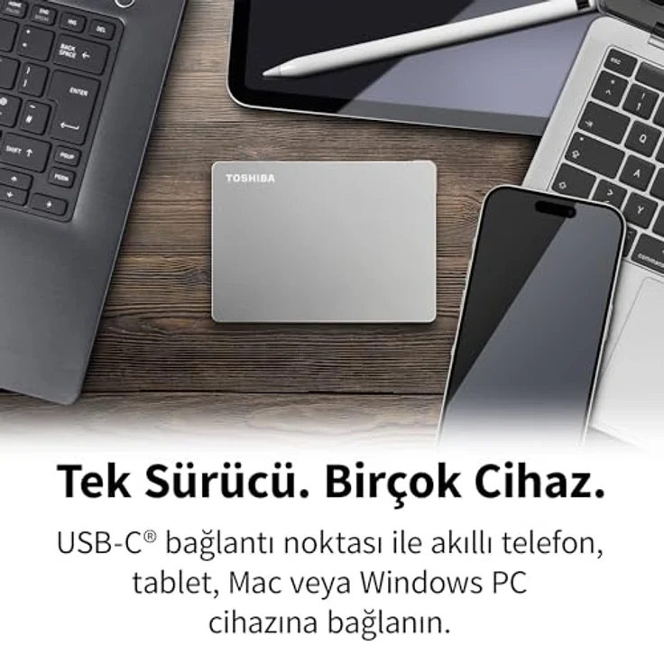 Toshiba Canvio Flex 1TB USB 3.2 Gen-1 + Type-C + Type-A Portable Externe Festplatte – Bild 5