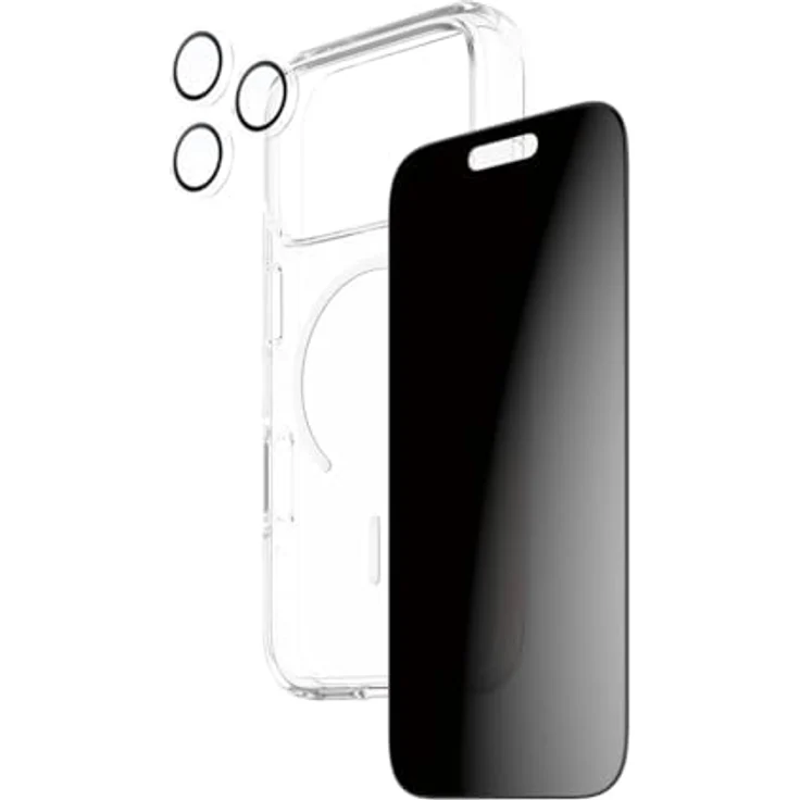 PanzerGlass 3-in-1 Privacy Set, Schutzfolie für Apple iPhone 17, transparent, kratz- und stoßfest, MagSafe-kompatibel – Bild 6