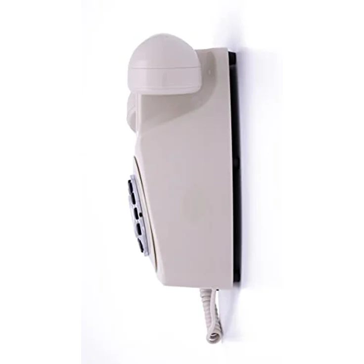 GPO 746WALL Retro Festznetztelefon mit Drucktasten zur Wandmontage mit authentischer Klingelton, Creme – Bild 5
