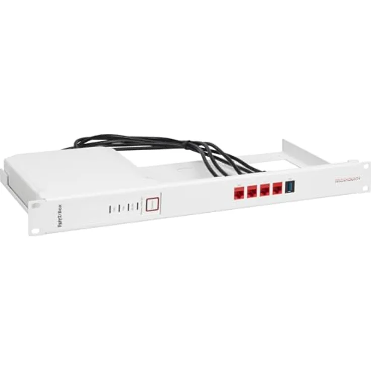 R RACKMOUNT·IT Rackmount.IT Kit für AVM Fritz!Box 4060, 19-Zoll-Rackmontage, metallene Halterungen, optimale Luftzirkulation