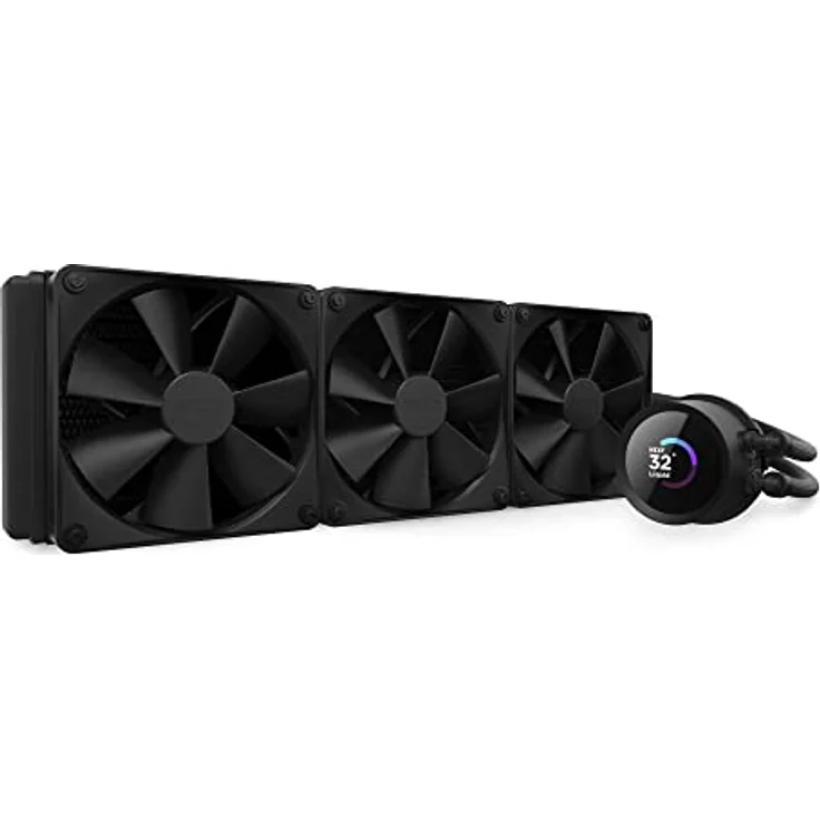NZXT Kraken 360 - RL-KN360-B1-360mm AIO CPU Wasserkühlung - 1,54" LCD Display 240x240-3x120mm PWM Fans - EIN Breakoutkabel zur einfachen Installation - Schwarz – Bild 1