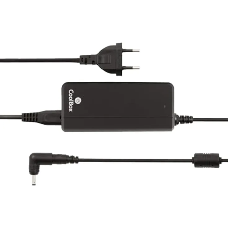 CoolBox FALCOONB90U, 90 W Notebook Netzteil, universell einsetzbar, schwarz, 1,5 m Kabel, Sicherheitszertifizierungen RoHS, LVD, EMC