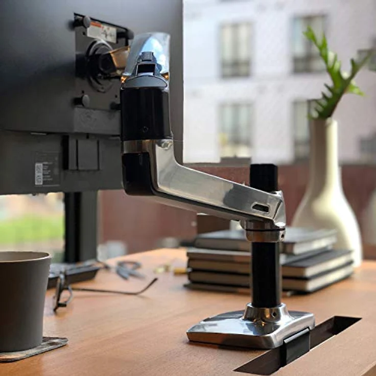 ERGOTRON LX Monitor Arm in Aluminium - Monitor Tischhalterung mit patentierter CF-Technologie für Bildschirme bis 34 Zoll und 33cm Höhenverstellung – Bild 3
