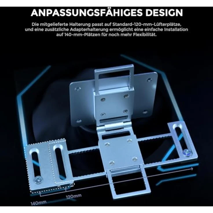Lian Li 8.8 Universalbildschirm, 8,8 Zoll IPS-LCD-Display mit 1920 x 480 Auflösung und ARGB-Beleuchtung, weiß – Bild 6