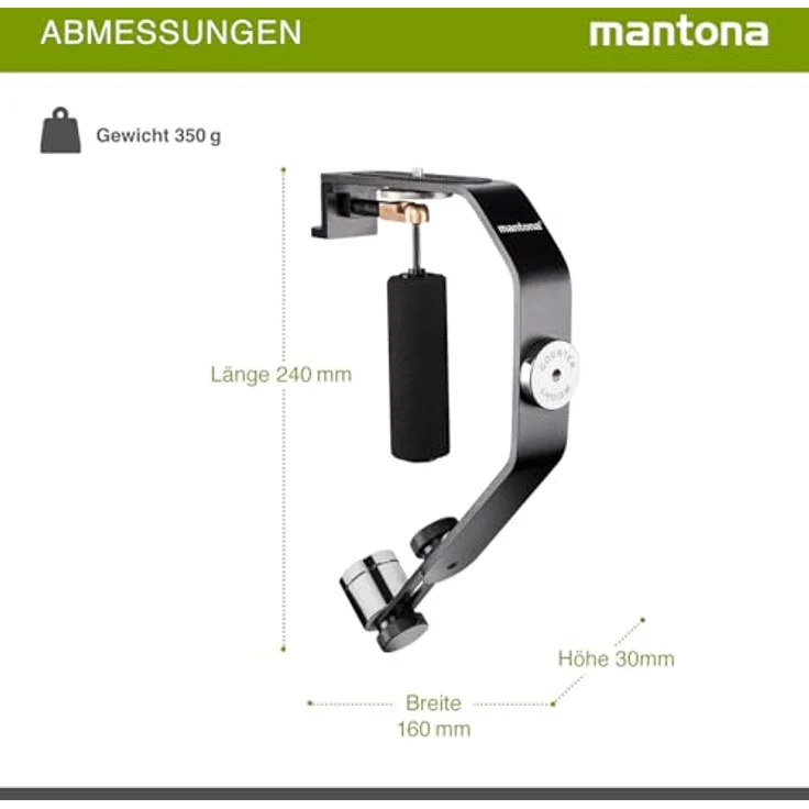 Mantona Schwebestativ für Action Cams mit 1-4 Zoll – Bild 9