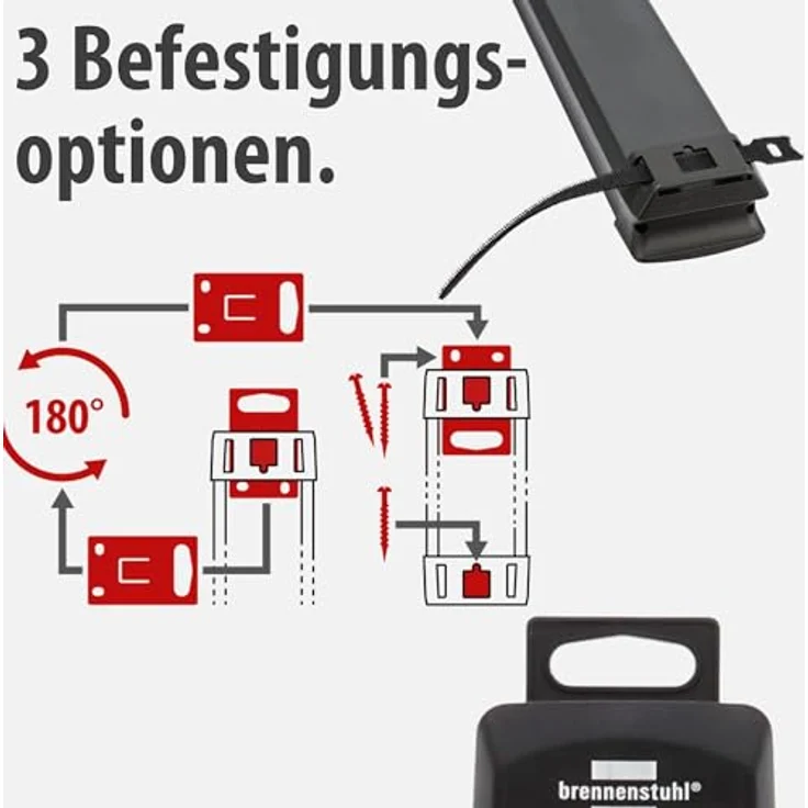 Brennenstuhl Premium-Line 1951160613 Steckdosenleiste Schwarz, 6-fach mit 3m Kabel, 3 USB-Ladebuchsen (2x USB C 65W, 1x USB A 18W), Schutzkontakt-Steckdosen, Sicherheitsschalter – Bild 6