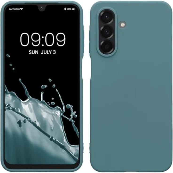 kwmobile Hülle für Samsung Galaxy A26 5G - weiches TPU Silikon Case, rutschfest und reißfest, geeignet für kabelloses Laden - Arctic Night – Bild 1