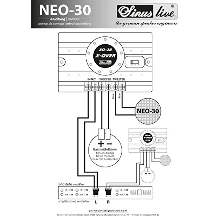 Sinus live Neo-30 Hochtöner Neodym High End Tweeter Set mit Frequenzweichen – Bild 4