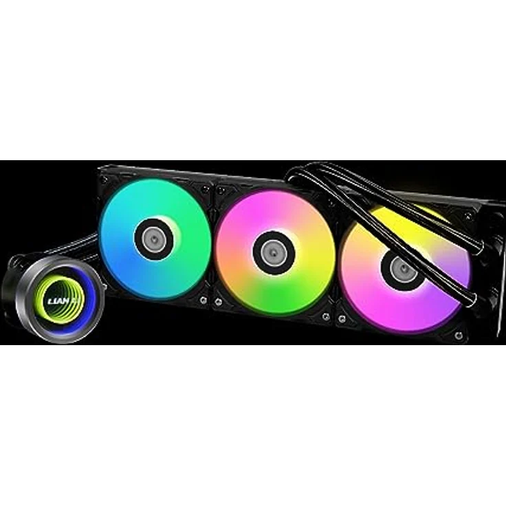 Lian Li Galahad II Trinity ARGB AIO-Kühler, Single-Stack Fin-Radiator, SF-INF Lüfter, ARGB-Beleuchtung, Aluminium, 360mm, Schwarz – Bild 3
