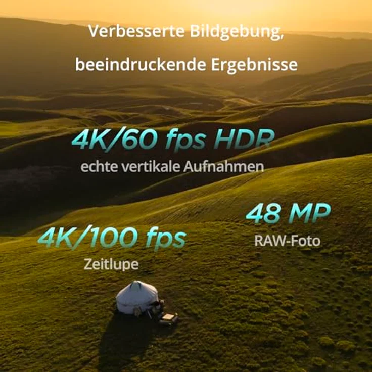 DJI Mini 4 Pro (DJI RC-N2 Fernsteuerung), faltbare Mini-Drohne mit 4K HDR-Videokamera für Erwachsene, unter 249 g, 34 Minuten Flugzeit, 20 km max. Video-Übertragungsreichweite, C0 – Bild 3