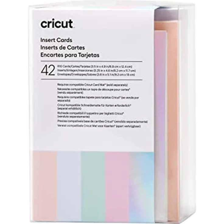 Cricut Insert Cards Princess R10, Kartenset in Tulpenblau und Puder, für personalisierte Grußkarten mit tiefenwirksamen Einlegern – Bild 10