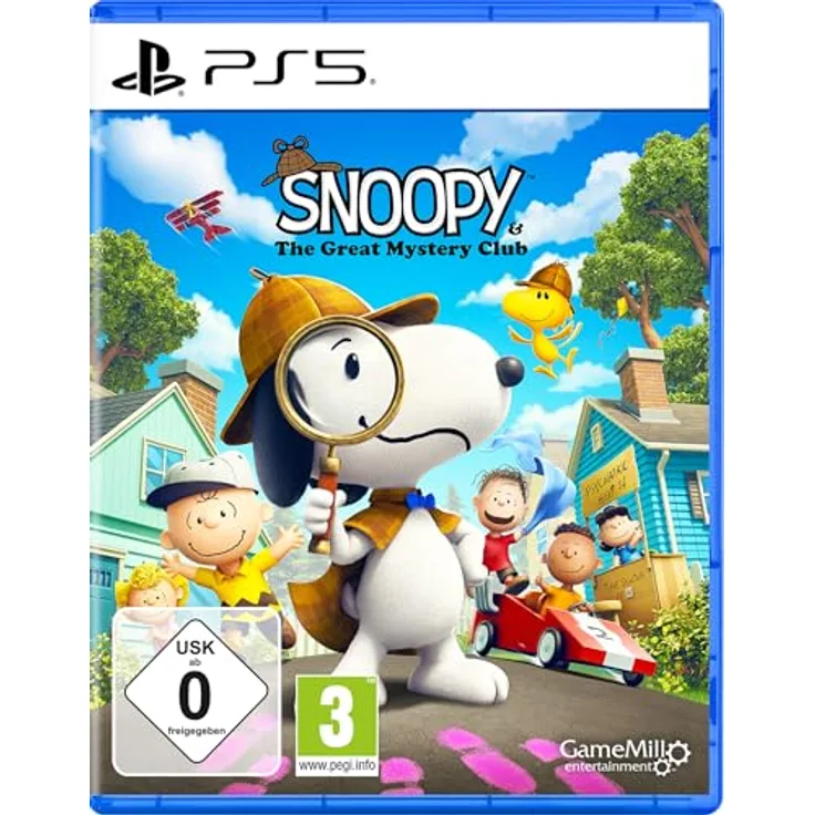 Game Mill Snoopy The Great Mystery Club, PS5-Spiel mit einzigartigen Charakterfähigkeiten und aufregenden Rätseln, Erkundung ikonischer Orte