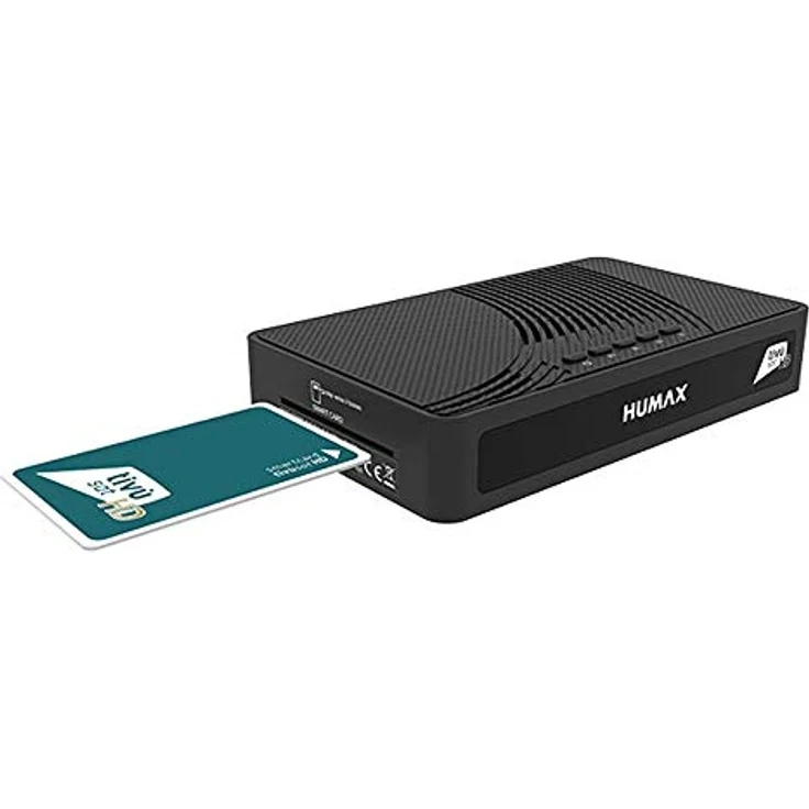 HUMAX Satelliten-Receiver DVB-S2 Tivumax LT HD-3800S2 mit HD-Tivusat-Karte, SCR und DCSS, 50 HD-Kanäle, Ethernet-Kabel, schwarz – Bild 1