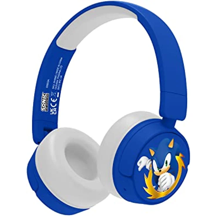 OTL Technologies Sonic – The Hedgehog Kinder-Kopfhörer, kabellos, V5.3 Bluetooth, blau, 24 Stunden Spielzeit – Bild 2