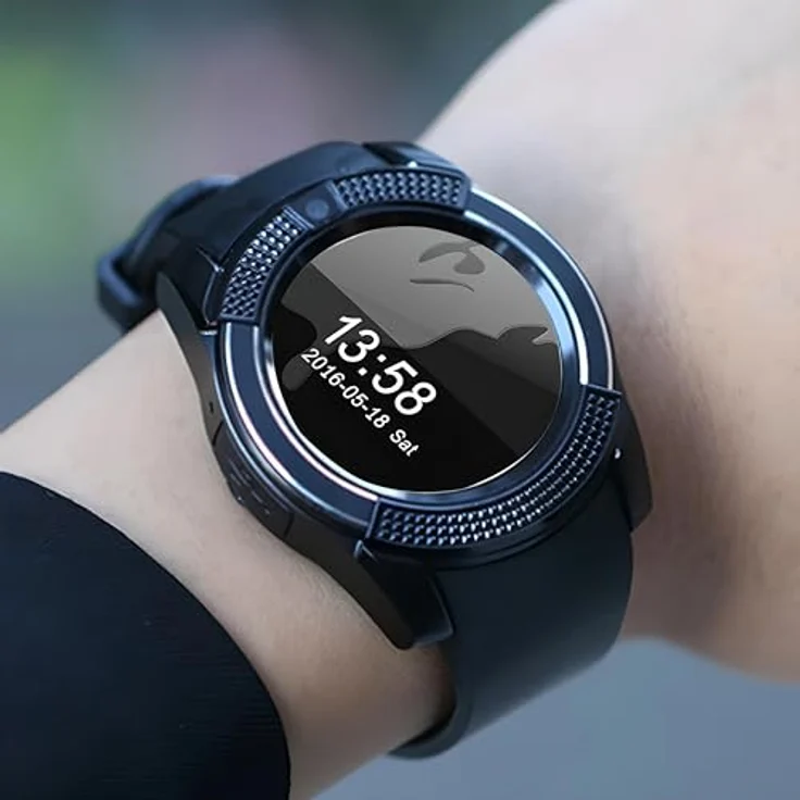 Retoo Smartwatch Damen Herre 1,54 Zoll Fitnessuhr Tracker Schrittzähler Herzfrequenz Sportuhr Schlafmonitor 380 mAh Armbanduhr Smart Watch Stoppuhr für Android in Schwarz – Bild 4