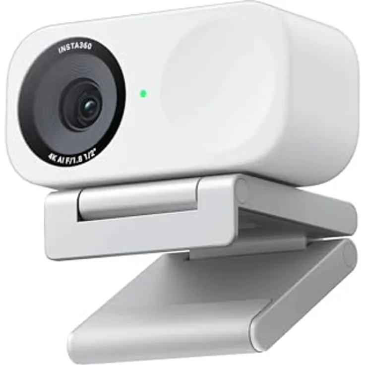 INSTA360 Link 2C Polarweiß, KI-gesteuerte 4K-Webcam mit HDR-Technologie und automatischem Zoom